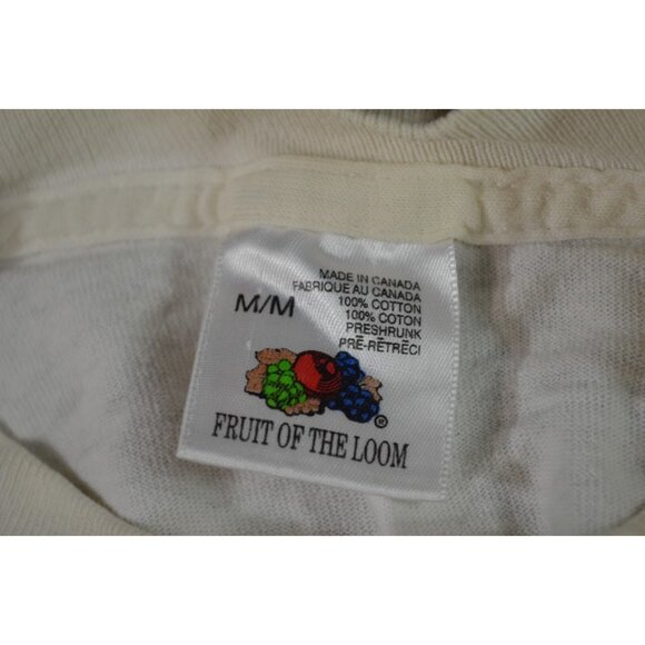 Grouse Peak Runoff 1994 Medium White Cotton Shirt Fruit of Loom Vtg Vancouver - Picture 9 of 14